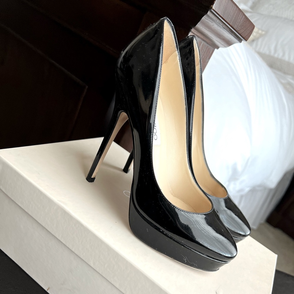 Jimmy Choo Cosmic Patent Leather platform Pumps
